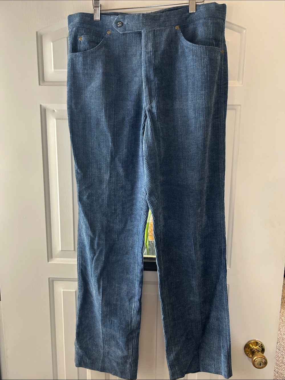 Men's Blue Corduroy Pants 17 inch waist